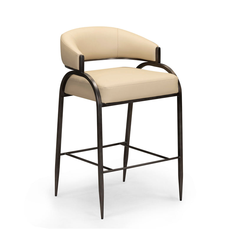Tatum - Performance Vegan Leather Counter Stool - Taupe - R&R Furniture Gallery (Fountain Valley, CA)