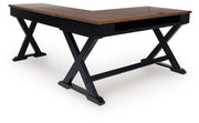 Wildenauer - Home Office Desk And Return - Brown / Black - R&R Furniture Gallery (Fountain Valley, CA)