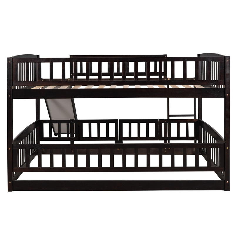 Low Bunk Bed With Slide, Fence And Ladder - R&R Furniture Gallery (Fountain Valley, CA)
