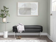 Lumi Source Chloe contemporary glam storage bench with plush upholstered top and sleek design, ideal for modern home decor.