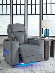 Studio Cave - Power Recliner - Steel - R&R Furniture Gallery (Fountain Valley, CA)