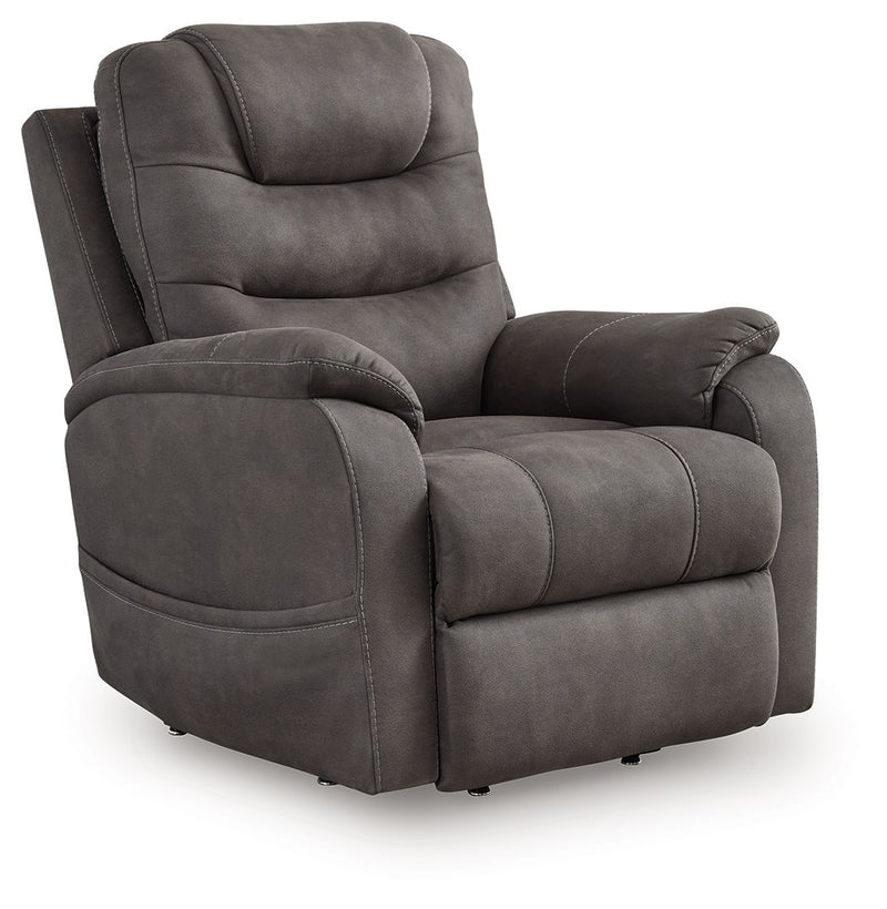 Snowfield - Power Lift Recliner - Gunmetal - R&R Furniture Gallery (Fountain Valley, CA)