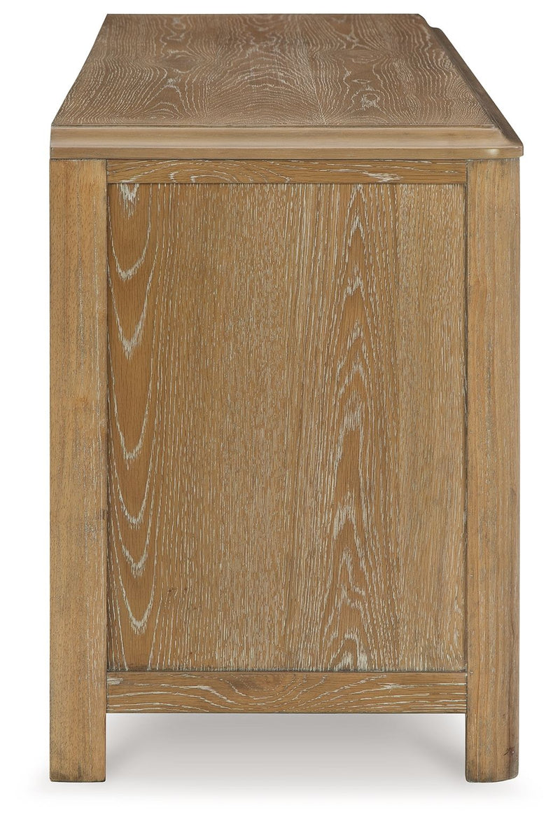 Rencott - Extra Large TV Stand - Light Brown - R&R Furniture Gallery (Fountain Valley, CA)