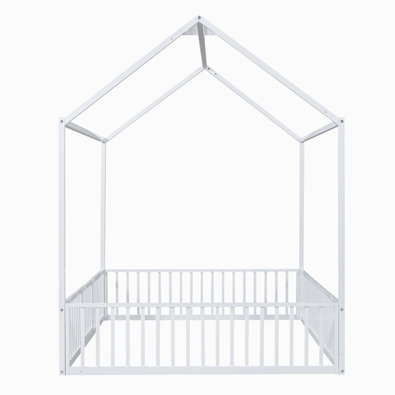 Metal House Bed With Fence And Door - R&R Furniture Gallery (Fountain Valley, CA)