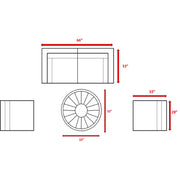 Wicker Outdoor Lounge Set With Cushions And Fire Pit - R&R Furniture Gallery (Fountain Valley, CA)