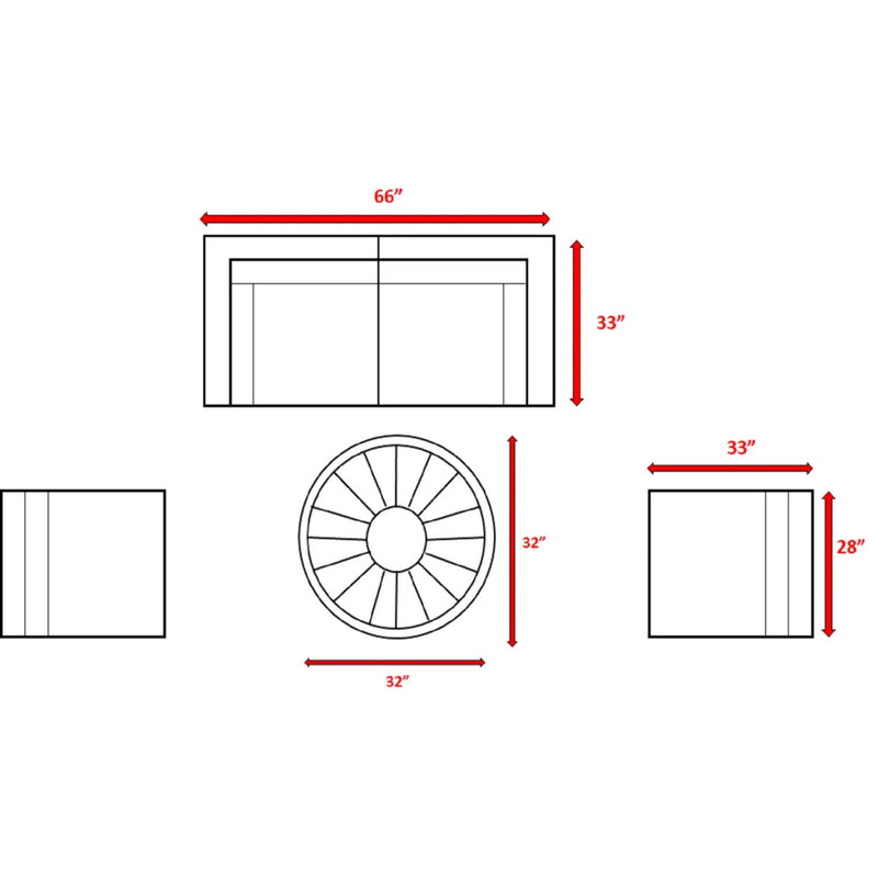 Wicker Outdoor Lounge Set With Cushions And Fire Pit - R&R Furniture Gallery (Fountain Valley, CA)