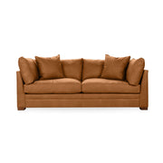 Classic Home Audrey stationary sofa with plush fabric and elegant design, showcasing a comfortable and stylish living room piece.