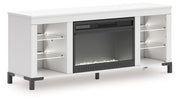 Brollevi - TV Stand With Fireplace - White - R&R Furniture Gallery (Fountain Valley, CA)