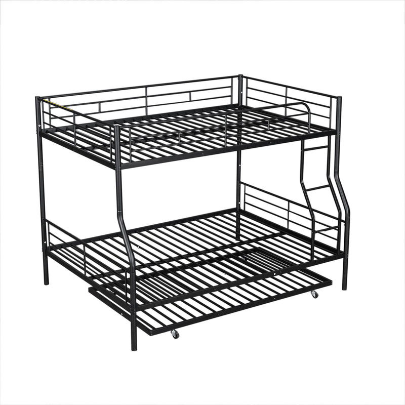 Steel construction bunk bed by DreamHaus featuring sturdy metal frame and twin-sized beds in a modern bedroom setting.