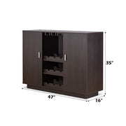 Hazen - 35" Wine Cabinet - Espresso - R&R Furniture Gallery (Fountain Valley, CA)