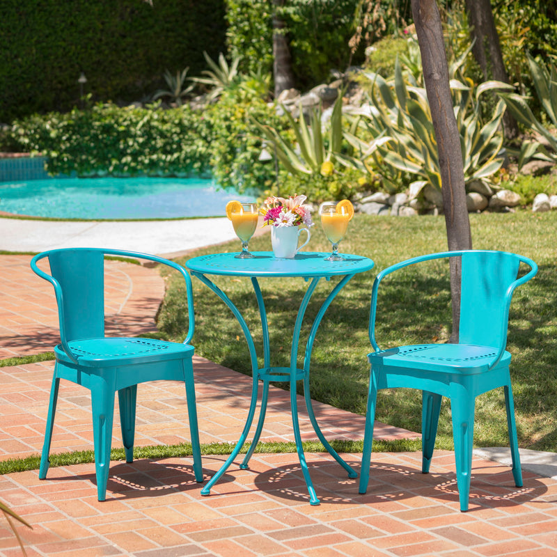 Lourdes - 3 Piece Metal Set - Teal - R&R Furniture Gallery (Fountain Valley, CA)