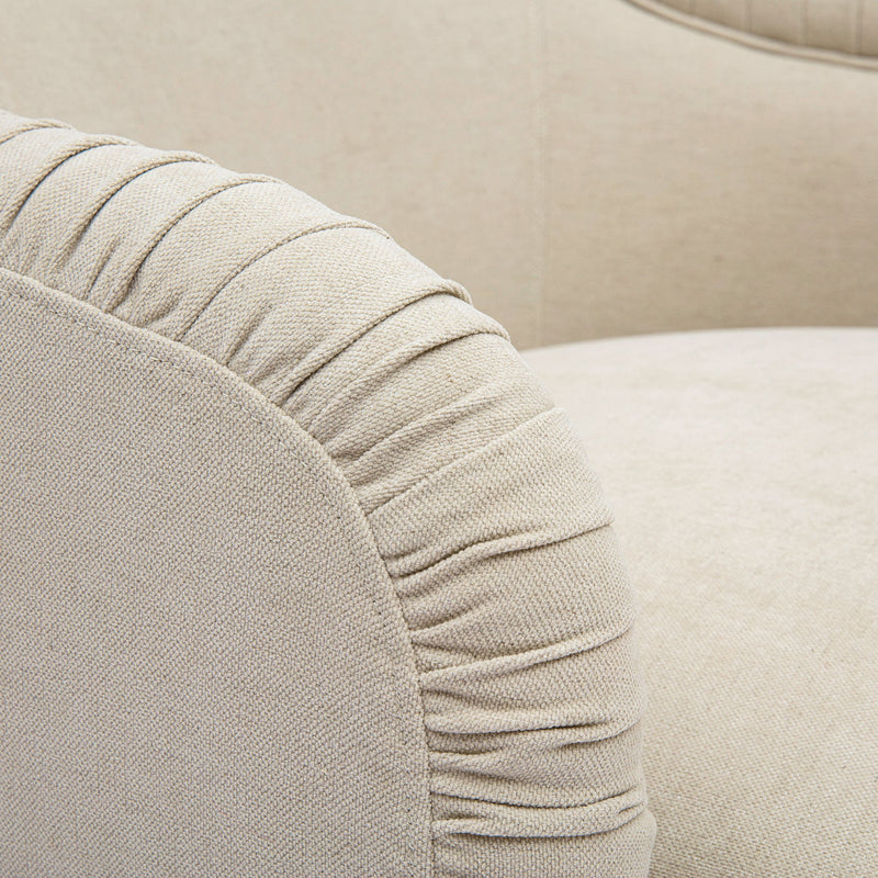 Pamela - Chenille Tassel Lounge Chair - Tan