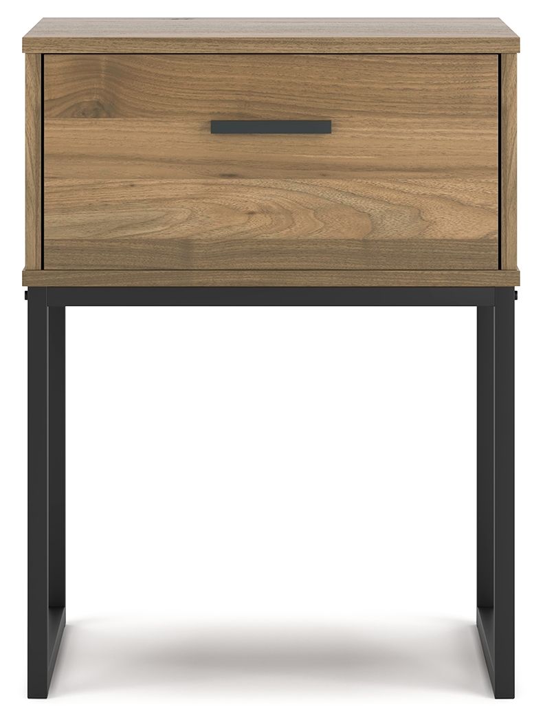 Deanlow - One Drawer Night Stand - Honey - R&R Furniture Gallery (Fountain Valley, CA)