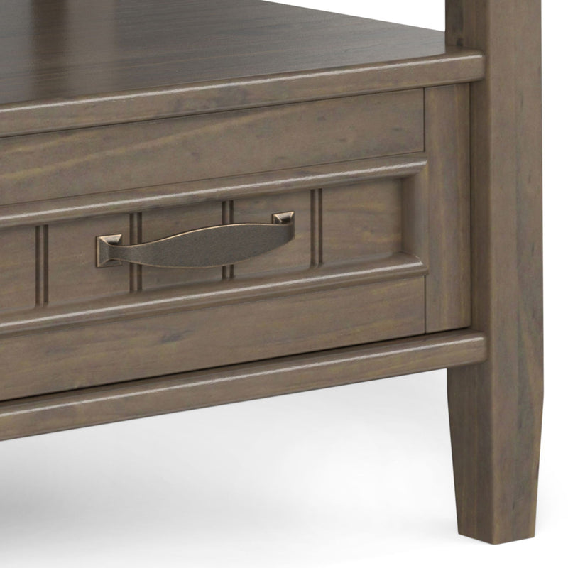 Lev - End Table With Bottom Drawer - Smoky Brown - R&R Furniture Gallery (Fountain Valley, CA)