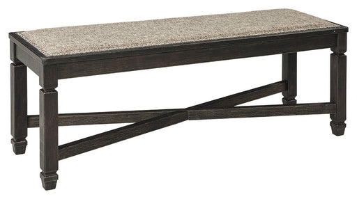 Tyler Creek - Upholstered Bench - Black / Grayish Brown - R&R Furniture Gallery (Fountain Valley, CA)