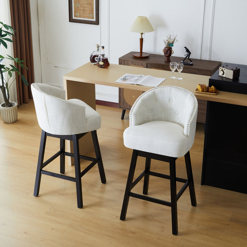 360 Degree Rotation Swivel Counter Stools (Set of 2) - R&R Furniture Gallery (Fountain Valley, CA)