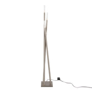 Lumi Source Icicle contemporary nickel floor lamp with sleek, modern design and multiple light fixtures standing on a flat surface.