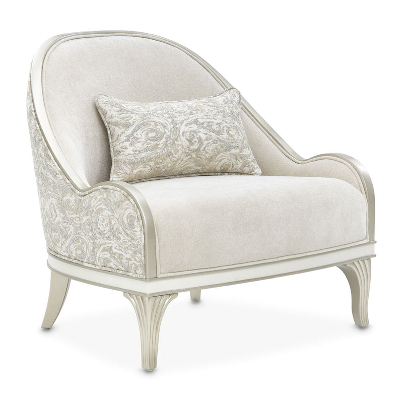 La Marisia - Chenille Accent Chair - Tranquil / Light Champagne - R&R Furniture Gallery (Fountain Valley, CA)