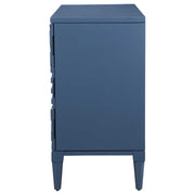 Uttermost Colby accent drawer chest with a sleek wooden finish and modern metal handle design.