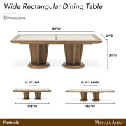 Portrait - Wide Rectangular Dining Table - Sienna Brown - R&R Furniture Gallery (Fountain Valley, CA)