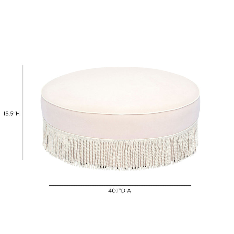 Tassy - Tasseled Round Ottoman