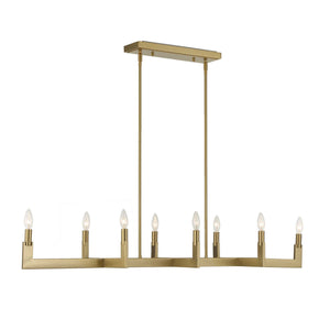 Cordoba - 8 Light Linear Chandelier - Gold