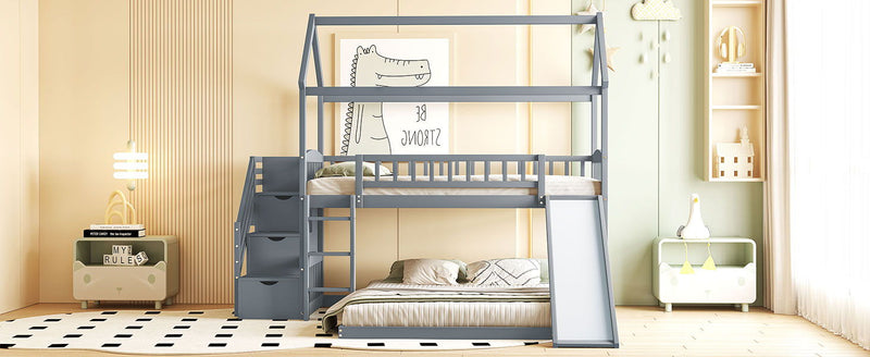 House Bunk Bed With Slide - R&R Furniture Gallery (Fountain Valley, CA)