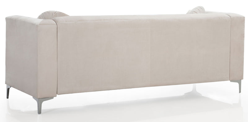 Elegant contemporary Pompano stationary sofa by Glory Furniture with plush cushions and sleek design for modern living rooms.