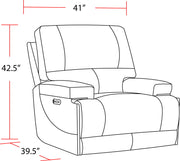 Whitman - Power Cordless Recliner - R&R Furniture Gallery (Fountain Valley, CA)