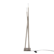 Lumi Source Icicle contemporary nickel floor lamp with sleek, modern design and elongated icicle-shaped light fixtures.