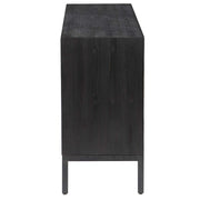 Uttermost Aiken accent cabinet with a sleek wooden finish and modern metal hardware, ideal for stylish home storage.