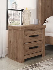 Oliandon - Two Drawer Night Stand - Light Brown - R&R Furniture Gallery (Fountain Valley, CA)