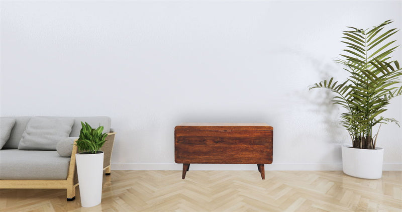 Curved Blanket Box - Chestnut - R&R Furniture Gallery (Fountain Valley, CA)