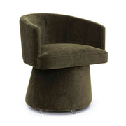 Kristen upcycled chenille rolling desk chair by TOV Furniture with cushioned seat and adjustable height, modern office seating.