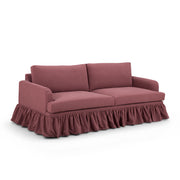 Gertrude TOV Furniture upcycled performance fabric stationary sofa with plush cushions and modern design, in a cozy living room setting.