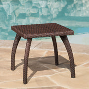 Luminant - Outdoor Side Table With Iron Frame - Brown - R&R Furniture Gallery (Fountain Valley, CA)