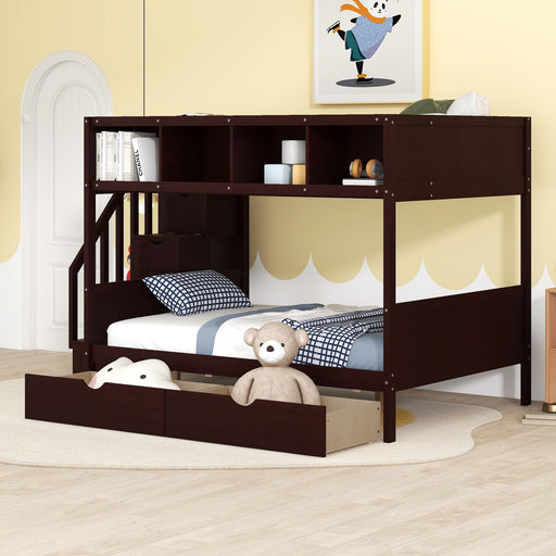 Bunk Bed With Shelfs, Storage Staircase And 2 Drawers - R&R Furniture Gallery (Fountain Valley, CA)