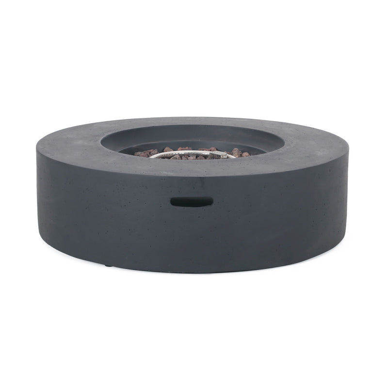 Modern Lightweight Concrete Outdoor Circular Fire Pit 50, 000 Btu
