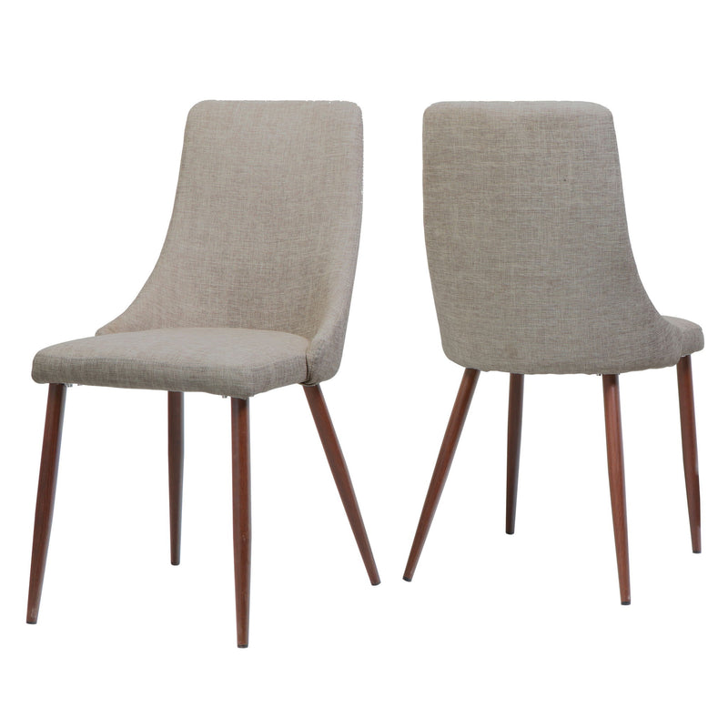 Mid Century Modern Fabric Armless Dining Chair - R&R Furniture Gallery (Fountain Valley, CA)