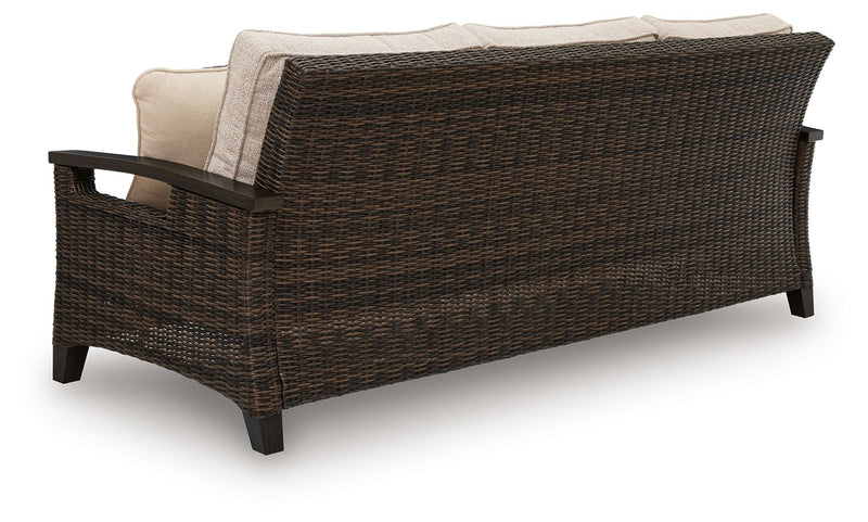 Monterey Point - Sofa With Cushion - Dark Brown - R&R Furniture Gallery (Fountain Valley, CA)
