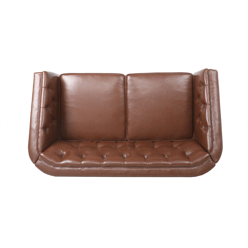 Sophisticated Loveseat With Diamond Stitched Detailing - R&R Furniture Gallery (Fountain Valley, CA)