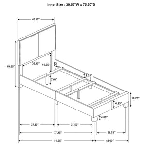 Bed With Nailhead Trim