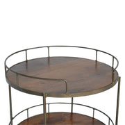 Round Butler Tray Table - Chestnut - R&R Furniture Gallery (Fountain Valley, CA)