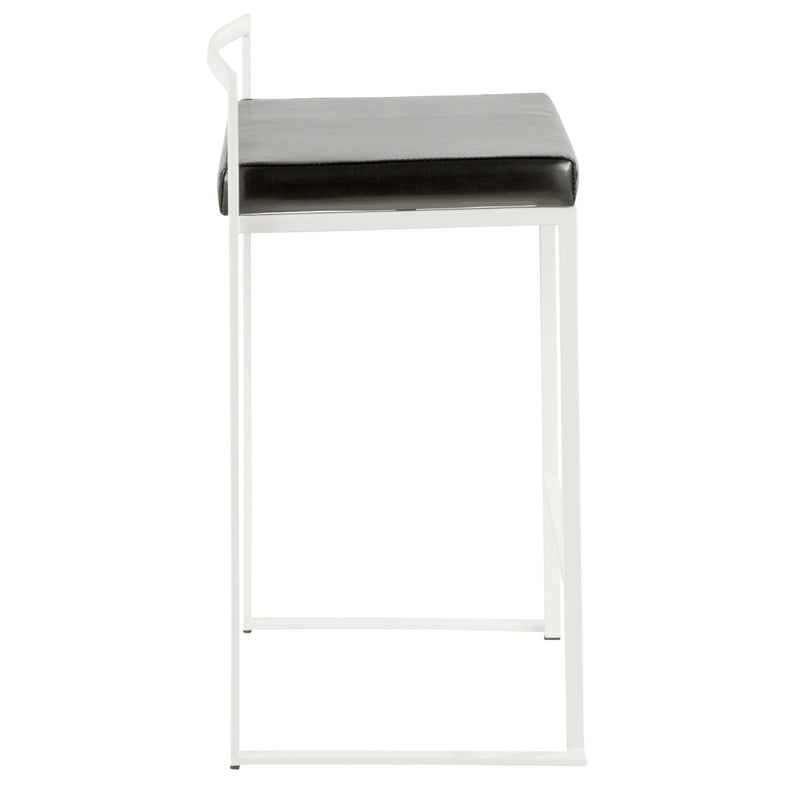 Lumi Source Fuji Simple Elegance contemporary stackable counter stool set with sleek design and neutral finish.