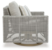 Seton Creek - Swivel Lounge With Cushion - Gray - R&R Furniture Gallery (Fountain Valley, CA)