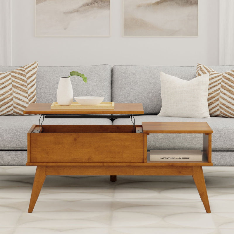 Draper - Lift Top Coffee Table - Teak - R&R Furniture Gallery (Fountain Valley, CA)