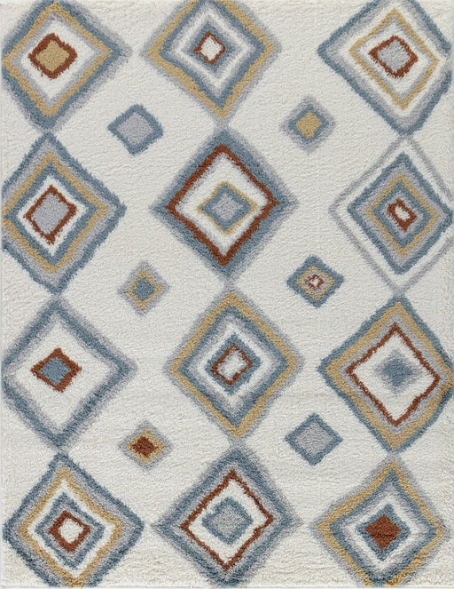 Loft Shag - 7'10" X 9'10" Shaggy Area Rug - Ivory, Polypropylene - R&R Furniture Gallery (Fountain Valley, CA)