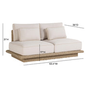 Mora - 65" Outdoor Sofa - Cream - R&R Furniture Gallery (Fountain Valley, CA)