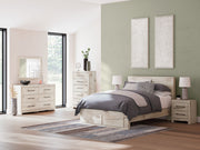 Signature Design by Ashley Lawroy panel bed with built-in storage drawers and modern design, made for stylish bedroom organization.