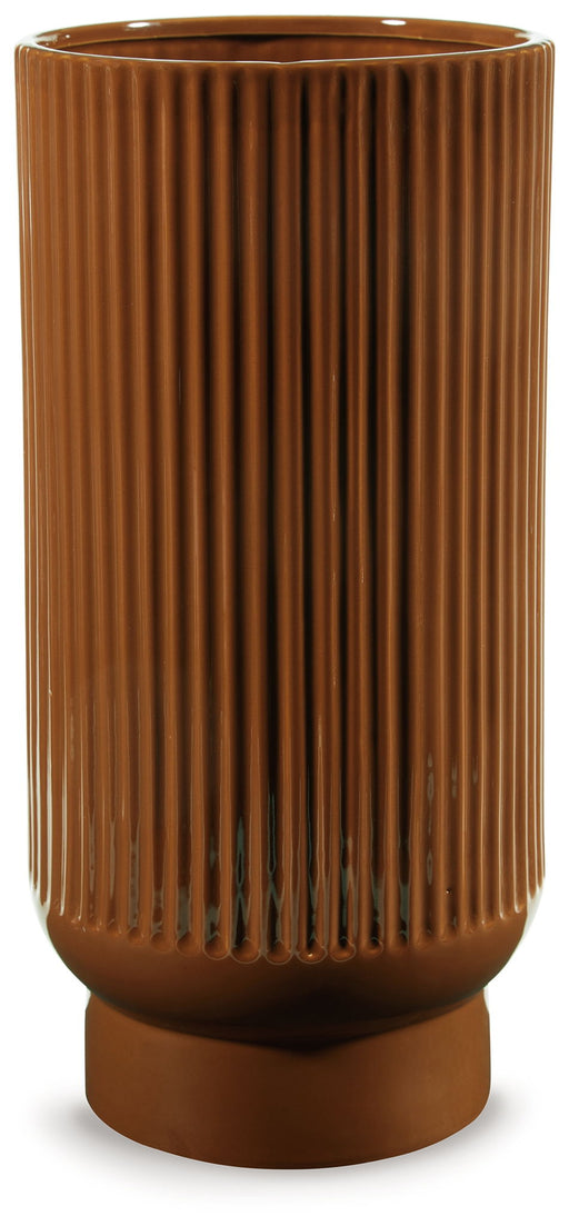 Signature Design by Ashley Avalyah vase featuring a sleek, modern design with a smooth finish and neutral tones.